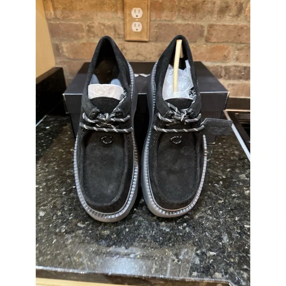 COACH Men's Sculpted C Chukka Boot in Suede black Size 8.5